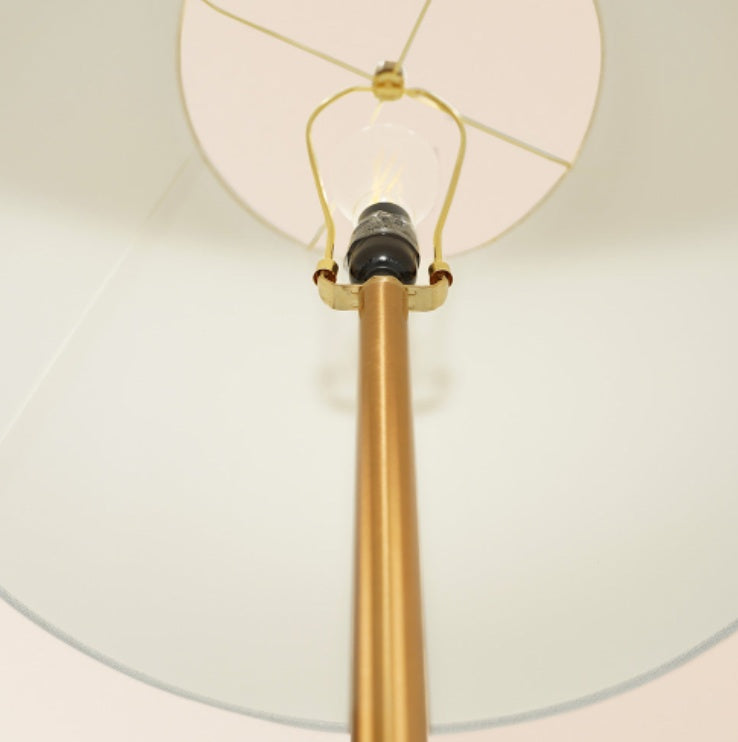 Celestial Modern Floor Lamp with Brass Accent Table