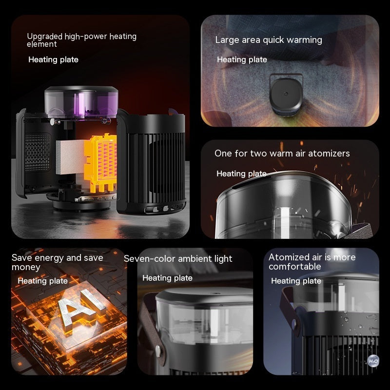 2-in-1 Portable Heater & Humidifier - High Power