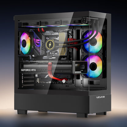 Mid-Tower ATX Gaming Case with 6x120mm PWM ARGB Fans