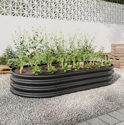 Oval Metal Raised Garden Bed