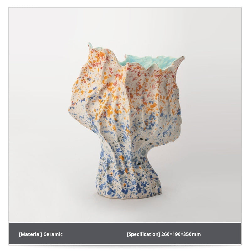 Vintage Flame Handmade Ceramic Vase