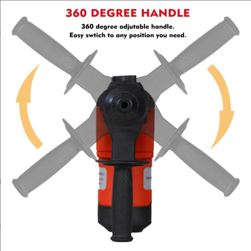 Rotary Hammer 1100WSDS Plus Rotary Hammer Drill 3 Functions