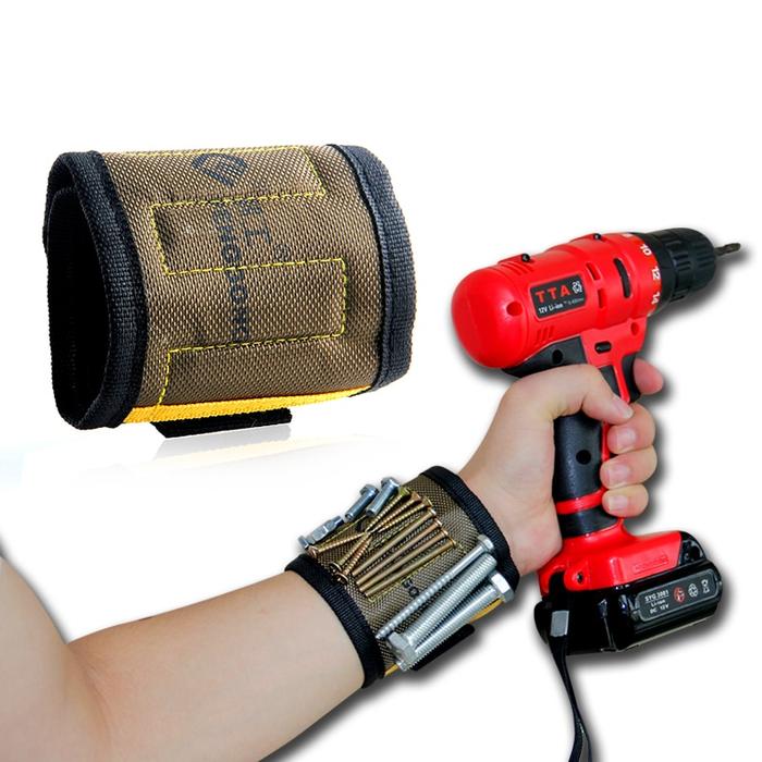 Magnetic Wristband for Tools - Adjustable