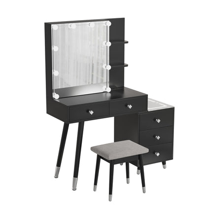 Dressing Table Set with Mirror & Stool