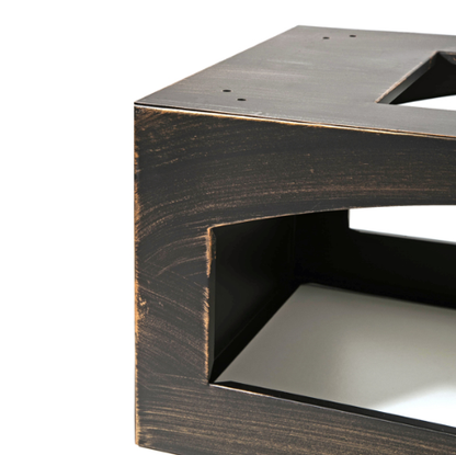 37" Outdoor Wood Burning Fireplace with Log Storage