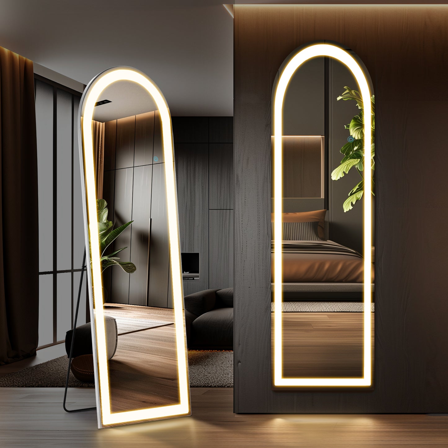LED Vanity Mirror - 3 Color Lighting Modes