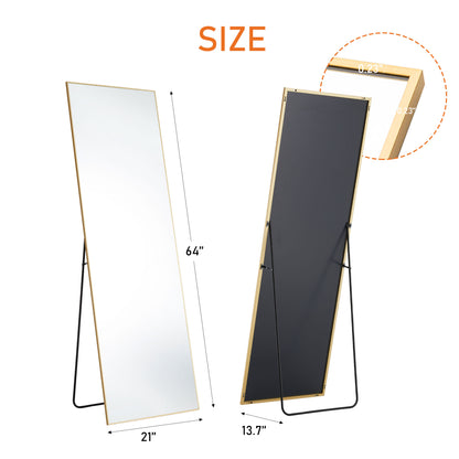 Floor Standing Mirror - Aluminum Alloy Frame