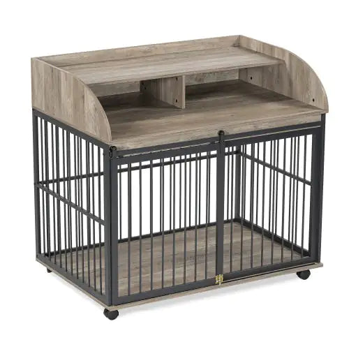 Wooden Dog Kennel - Indoor/Outdoor for Large & Medium Dogs