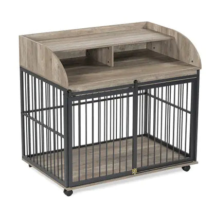 Wooden Dog Kennel - Indoor/Outdoor for Large & Medium Dogs