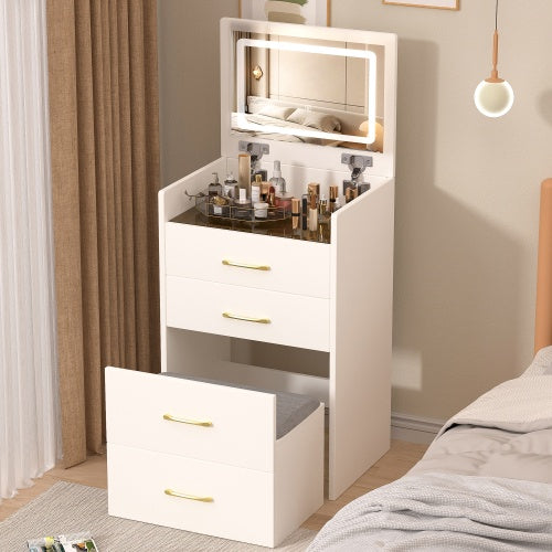 3-in-1 Vanity Desk with Mirror & 3 Drawers