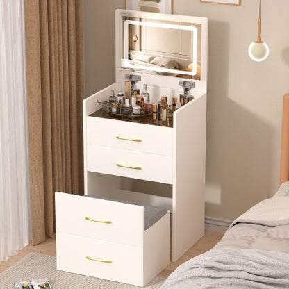 3-in-1 Vanity Desk with Mirror & 3 Drawers
