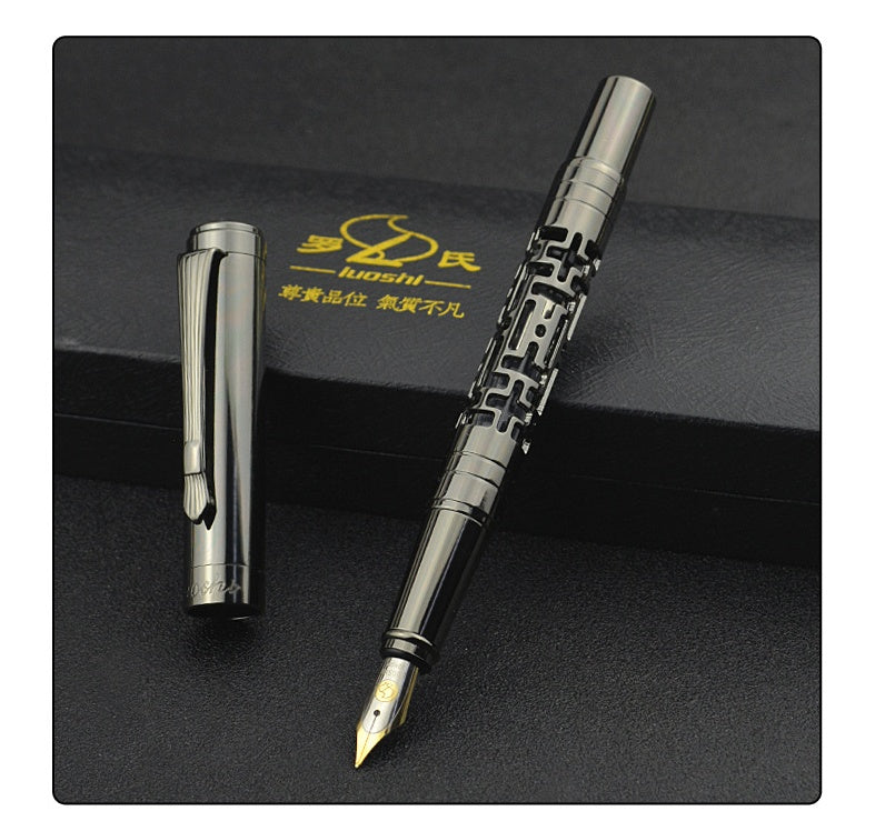 Premium Metal Luxury Fountain Pen - Black