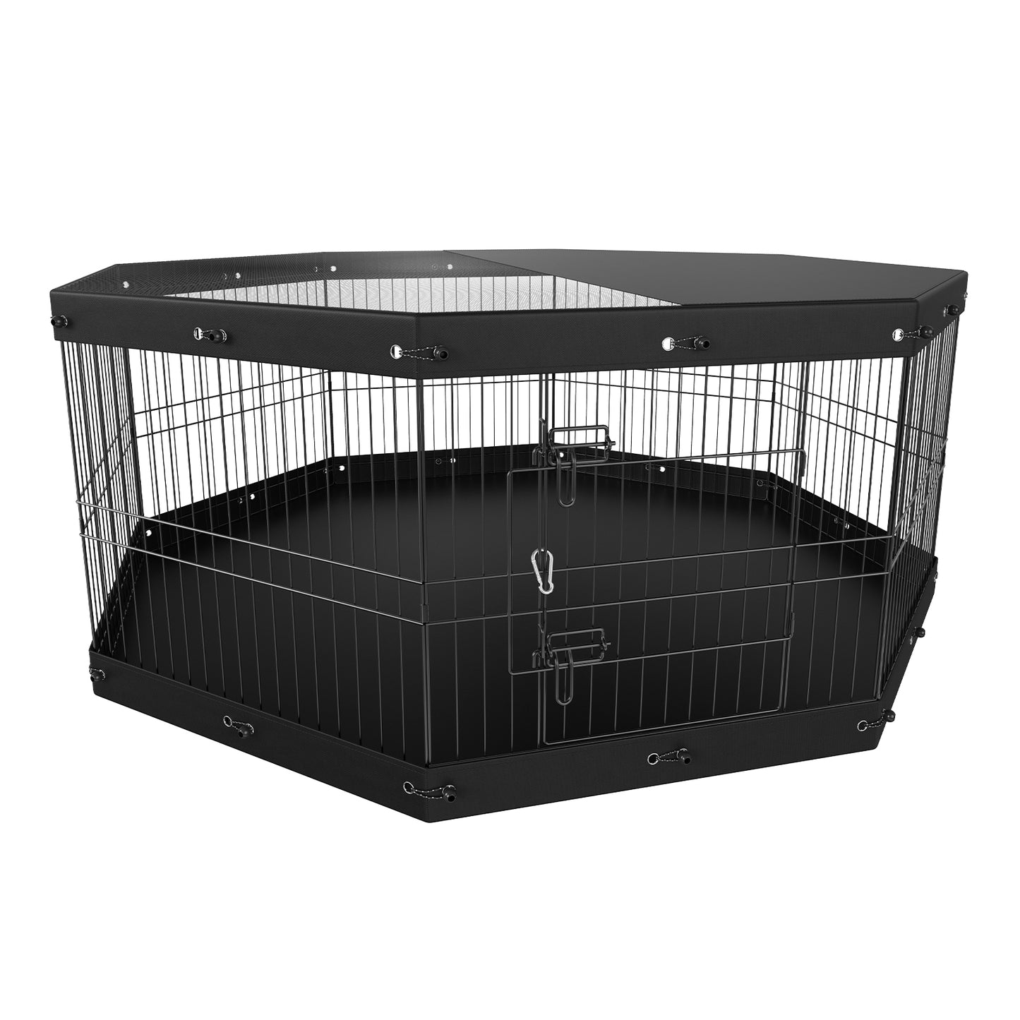 8-Panel Foldable Dog Playpen - 24" Height