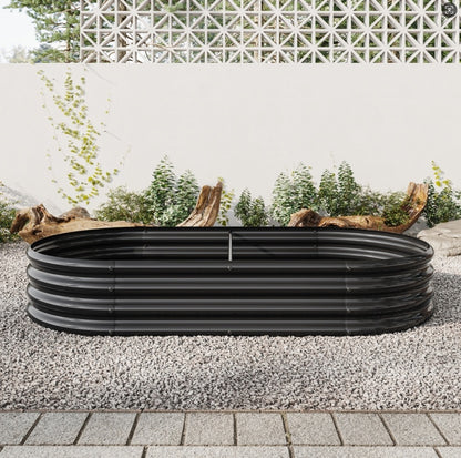 Oval Metal Raised Garden Bed