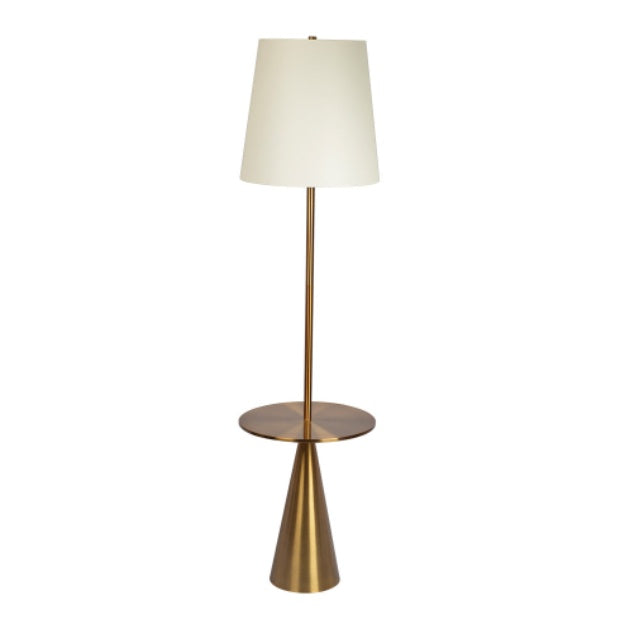 Celestial Modern Floor Lamp with Brass Accent Table