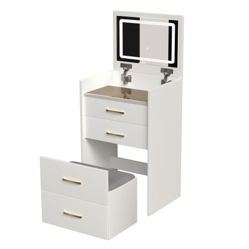 3-in-1 Vanity Desk with Mirror & 3 Drawers