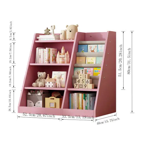 Wooden Toy Storage Organizer Cabinet - Pink