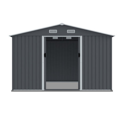 8x10 FT Metal Storage Shed - Outdoor Tool Shed