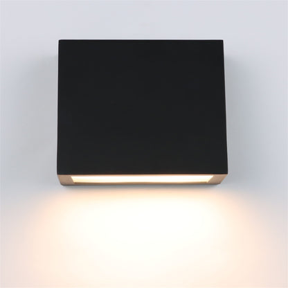 15W LED Outdoor Wall Light - Waterproof Matte Black