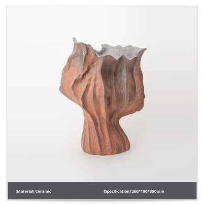 Vintage Flame Handmade Ceramic Vase