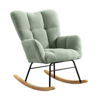 Modern Teddy Fabric Rocker - Light Green
