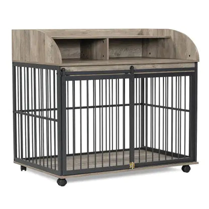 Wooden Dog Kennel - Indoor/Outdoor for Large & Medium Dogs