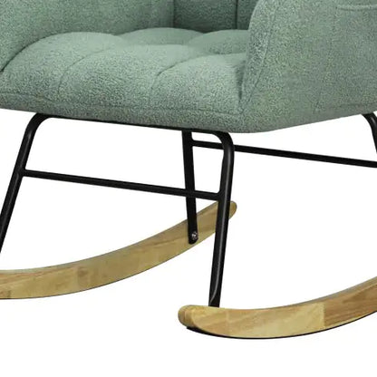 Modern Teddy Fabric Rocker - Light Green