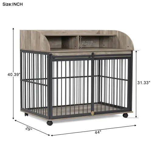 Wooden Dog Kennel - Indoor/Outdoor for Large & Medium Dogs