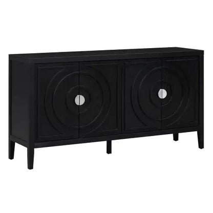 Vintage Groove Sideboard with Metal Knob for Multi-Room Use