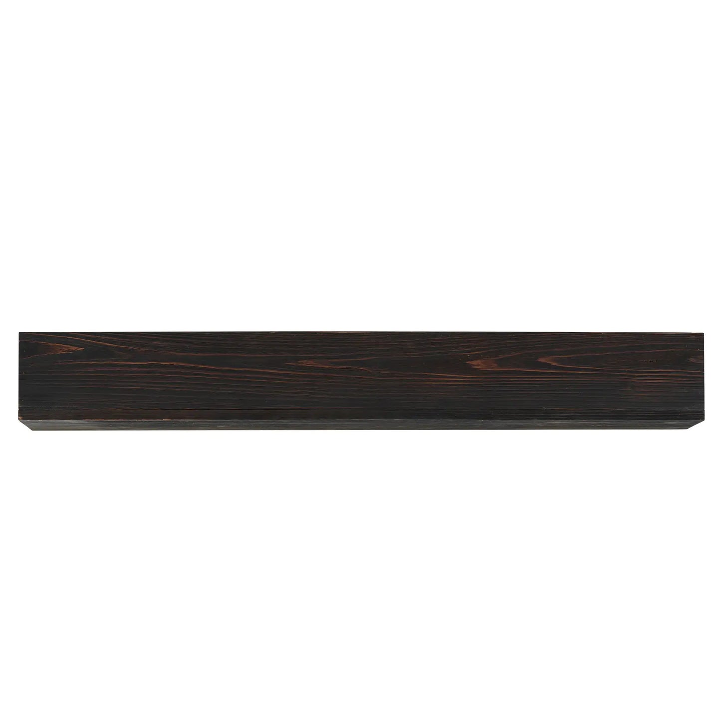 Espresso Rustic Wood Mantel & Floating Shelves