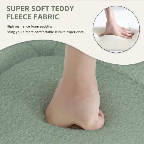 Modern Teddy Fabric Rocker - Light Green