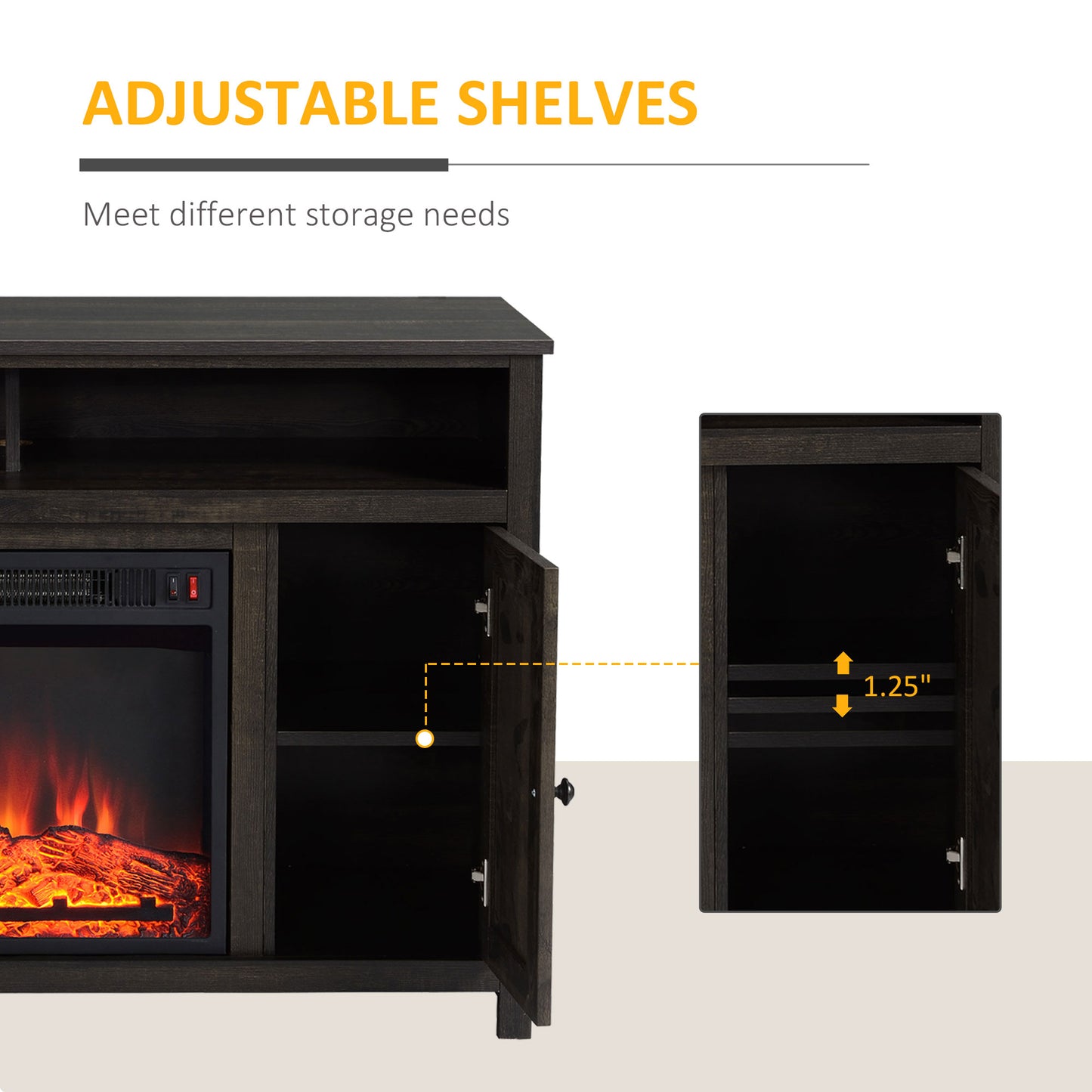 Electric Fireplace TV Stand - Up to 50" TVs