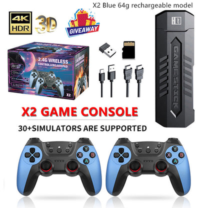 X2 Blue 4K Game Console - Wireless Dual Player