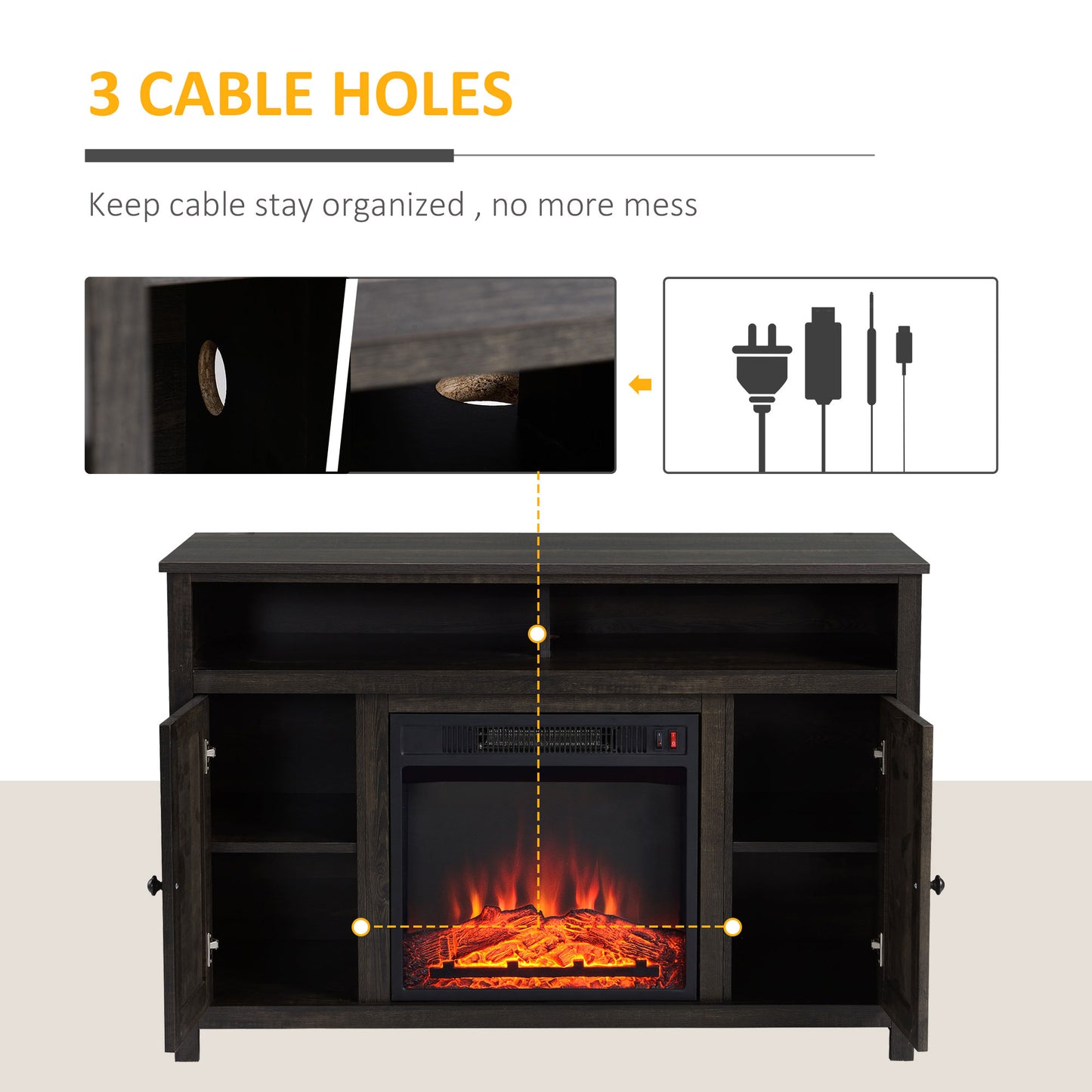 Electric Fireplace TV Stand - Up to 50" TVs