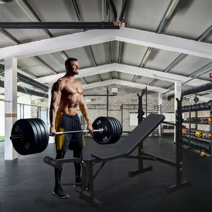 Olympic Weight Bench with Squat Rack - Full Body Workout